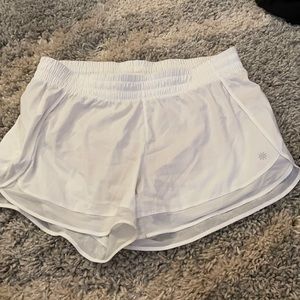 White Athleta running short